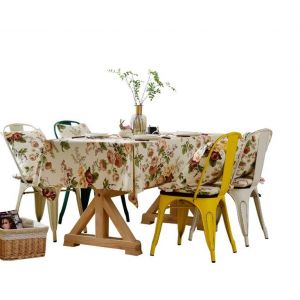 Nappe En Coton Et Lin 135 X 135 Cm Pour L'int&eacute;rieur Et L'ext&eacute;rieur - Neuf