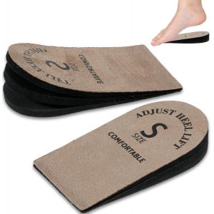 Kalanka-Lot De 2 Talonnettes R&eacute;glables Pour &Eacute;carts De Longueur De Jambe, Soulagement De La Douleur Pour Chaussures Marron (S) - Neuf