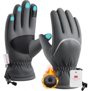 Gants Hiver Homme Et Femme - 3m Thinsulate Gant Chauffant Moto, Gants Thermiques Tactiles Imperm&eacute;ables Id&eacute;als Pour Ski, Neige, Course &Agrave; Pied, Cyclisme, Randonn&eacute;e Et Marche - Neuf