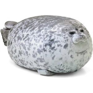 Oreiller en forme de phoque, coussin en peluche en coton, mignon et doux, idéal pour les câlins-30 cm - Neuf