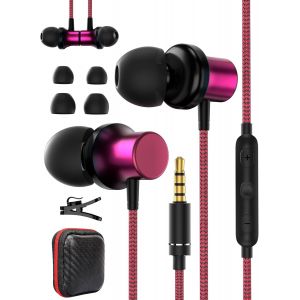 LORANKA-Ecouteurs Filaire pour Xiaomi Redmi 14C 13C Note 14 13 Pro A3,Magn&eacute;tique &Eacute;couteurs Intra-Auriculaires Oreillettes Filaires avec Micro Anti Bruit Casque pour Samsung A15 A06 A25 A05s A04s Moto - Neuf