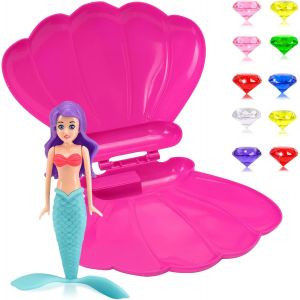 KAL-Lot De Sirène Sinkers Sirène Pour Enfants Coquille Jouets De Plongée Pour Piscine,Jouets Piscine Pierre Precieuse Petites Sirènes Jeux Piscine Cadeau Pour Enfant Fille 3-12 Ans Entraînement Sous- - Neuf