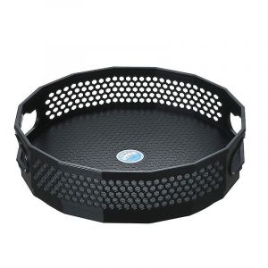 Plateau Tournant En Plastique Pour Épices, Condiments, Rangement De Cuisine, Plateau Tournant À Épices (Noir), 22,5 X 6,5 Cm - Neuf