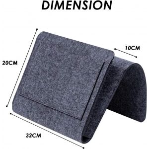 (Couleur Crème) Sac De Rangement De Chevet En Feutre Épais, Organisateur Suspendu Pour Canapé-Lit, Magazine, Livre, Téléphone, Télécommande, Coussin Avec 5 Poches - Neuf