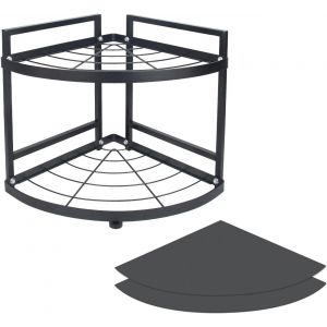 Eryi-[Ra01-H31/W30cm] 2 Niveaux 90 ° Coin Cuisine Étagère Coin Pot Rack, Salle De Bain Comptoir Finition Armoire Coin Rangement Étagère Épices Étagère Sous L'évier Finition - Neuf