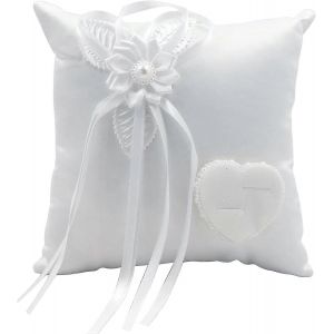 Nouveau Produit,Coussin D'anneau De Mariage Coussin De Mariage - Coussin D'anneau De Mariage Romantique Boîte De Bagues De Mariage Faveurs D'anneau Titulaire D'anneau Coussin De Porteur D'anneau - Neuf