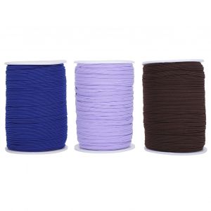Bande Elastique Plate Pour Couture, Cordon, Fabrication De Masques, Haute Elasticite, Rouleau De 100 Metres (Bleu, Marron, Violet) - Neuf