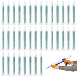 50 Pi&egrave;ces Buses &Eacute;poxy,Buse De M&eacute;lange Statique 1:1 Buses De M&eacute;lange Tube De M&eacute;lange,Buse Tubes &Eacute;poxy Pour Pistolet &Agrave; Colle 2k,Pistolet &Agrave; Colle Ab - Neuf
