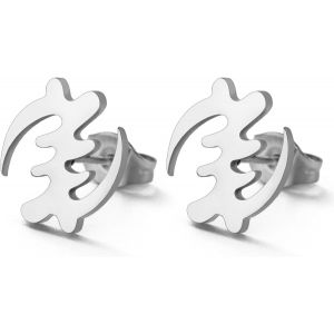 Kal-Africa Symbol Stud Boucles D'oreilles Afrique Wisdom Adinkra Symbols Boucles D'oreilles Adinkra Gye Nyame Boucles D'oreilles Bijoux Ethniques Femmes Hommes - Neuf
