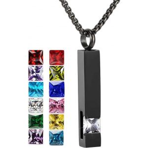 Colliers D'urne (Gem) Pour Cendres Urnes Cubiques En Pierre De Naissance Pour Cendres Humaines Urne Funéraire Commémorative Médaillon Souvenir Bijoux Pour Cendres - Neuf