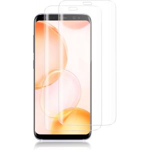 SJZG-Lot De 2 Films De Protection D'&Eacute;cran En Verre Blind&eacute; Pour Samsung Galaxy S8 - Anti-Traces De Doigts - Duret&eacute; 9H - Anti-Rayures - Haute Sensibilit&eacute; - Film Blind&eacute; 3D Sans Bulles Pour Samsung S8 - Neuf