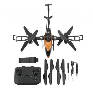 Helicoptere Rc En Alliage Plastique Orange 2,4 Ghz 580 Mah, Hauteur Fixe, Avec Camera Hd 4k Wifi, Pour Les Enfants De 14 Ans Et Plus - Neuf
