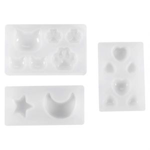 Chat Ours Patte Coeur Lune &Eacute;toile Silicone Moule R&eacute;sine Moule En Silicone Fait &Agrave; La Main Bricolage Fabrication De Bijoux &Eacute;poxy Re - Neuf