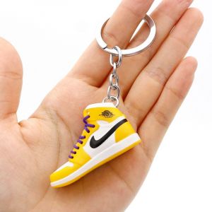 Porte-Cl&eacute;s 3d En Forme De Chaussures, Pendentif Cr&eacute;atif En Forme De Mini Chaussures De Basket-Ball (A) - Neuf