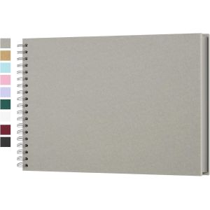 Album Photo Scrapbooking DIY 28x20,5 cm Papier Kraft Rigide avec 50 Feuilles,Livre de Souvenirs Photographiques pour Familles et Mariages,Gris clair - Neuf