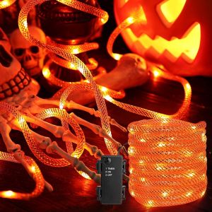Guirlande Automne Orange,2.7m 36 Led Halloween Guirlande Lumineuse À Piles Intérieure Étanche Guirlande De Tube Décoration Pour Action De Grâces Noël Fête Chambre Exterieure Jardin Festival - Neuf