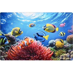 Nbgcm-Sous-Main Pour Enfants - Motif Monde Sous-Marin - Lavable - Étanche - Antidérapant - Pour La Rentrée Des Classes - 60 X 40 Cm - Neuf