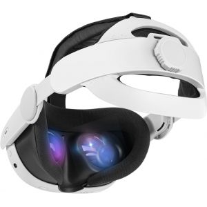 Sangle De T&ecirc;te R&eacute;glable Pour Meta/Oculus Quest 3, Remplacement De La Sangle Oculus Quest 3 Elite, Meta Quest 3 Serre-T&ecirc;te Accessoires Vr, R&eacute;duction De La Pression De La T&ecirc;te, Blanc+Noir - Neuf