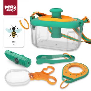 Kit d'exploration en plein air pour enfants - Filet &agrave; papillons, bocal d'observation, loupe de grossissement, bo&icirc;te de collection d'insectes et pinces pour jeux &eacute;ducatifs - Neuf
