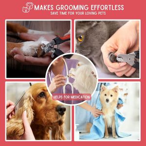 Hjlian Hamac Rouge Pour Chat Et Chien De Taille S, Coupe Des Ongles Pour Animaux De Compagnie, Ensemble De Hamac De Toilettage Pour Chat Et Chien De Petite Et Moyenne Taille, Espacement Des Pattes Avant Et Arriere De 30 Cm - Neuf