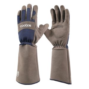 NouvelHorizonstore-Gants de jardinage pour homme et femme, R&eacute;sistants aux &eacute;pines, Gants de jardinage robustes pour les cactus et le lierre, Manches longues anti-crevaison, Bleu et gris (1 paire, tail - Neuf