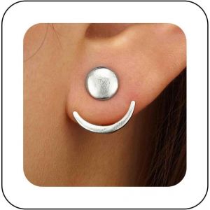 Kal-Boucles D'oreilles Boho Croissant De Lune Boucles D'oreilles Disque Soleil Lune Boucles D'oreilles Pièce De Monnaie Boucles D'oreilles Disque Lune Boucles D'oreilles Pour Femmes - Neuf