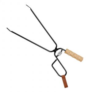 Pinces a feu, pinces a buches, pinces a bois robustes, pinces pour feu de camp et barbecue d'interieur - Neuf