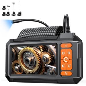 MEVRONISSHOP-4.3"" Camera Endoscopique, 1080 HD Camera Endoscopique Canalisation avec 8 LED R&eacute;glables,IP67 &Eacute;tanche, 2600mAh, C&acirc;ble Semi-Rigide 5M pour Canalisation, Voiture, Tuyau, Maison, Atelier - Neuf