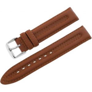 Kal-Bracelet De Montre En Cuir Avec Boucle Ardillon Marron 18 Mm - Neuf
