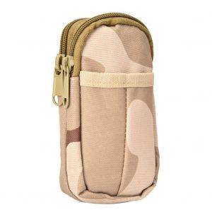 Sac banane de sport etanche pour telephone portable, pochette pour gadgets, sac d'exterieur, motif camouflage desert - Neuf