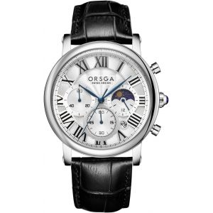 Eryi-Montre Homme Chronographe Analogique Montre Pour Homme Étanche Bracelets Cuir Phase De La Lune Montres Hommes Élégant Date Quartz Montre Bracelet, Cadeau Homme - Neuf