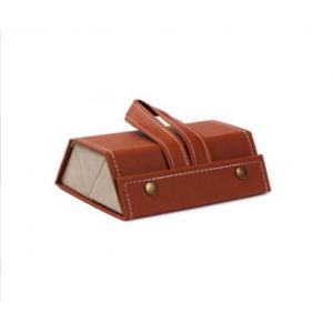 Bo&icirc;te de rangement &agrave; lunettes &agrave; 3 niveaux avec cordon, cuir PU r&eacute;sistant, 17 x 13,5 x 6 cm, l&eacute;g&egrave;re, petit motif - Neuf