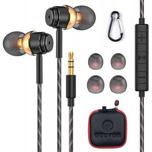 LORANKA-&Eacute;couteurs Intra-Auriculaires Filaires Jack 3,5mm, &Eacute;couteurs De Haute Qualit&eacute; avec Microphone Et Contr&ocirc;leur, Puissant avec Basses, Appels HD sans Bruit, pour T&eacute;l&eacute;phone,Ordinateur,Tablette,MP3 - Neuf