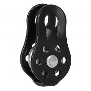 Poulie Micro Fixe En Alliage D'aluminium Poli, Haute Resistance, Legere, Pour L'escalade, Le Travail En Altitude, La Descente En Rappel, Noire, Taille Unique - Neuf