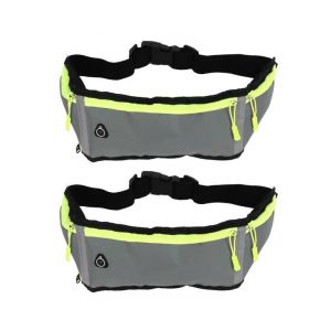 Lot De 2 Sacs Banane Ultra-Fins Et Imperm&eacute;ables Pour La Course, La Randonn&eacute;e, Les Voyages Et L'entra&icirc;nement - L&eacute;gers, R&eacute;glables Et R&eacute;fl&eacute;chissants - Neuf