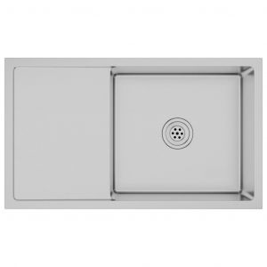 vidaXL &Eacute;vier de cuisine fait main Acier inoxydable - Neuf