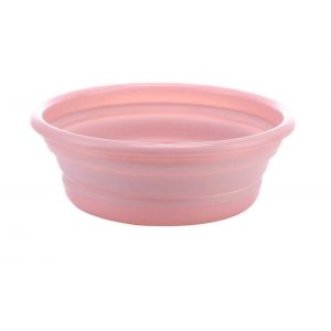 Bassine A Vaisselle Pliable Multi-Usages, Sans Bpa, Ronde, Pliable (Rose) - Neuf