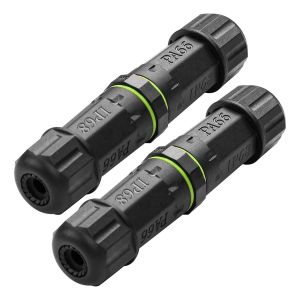 Lot De 2 Connecteurs De C&acirc;ble &Eacute;lectriques &Eacute;tanches - 2 Broches - Ip68 - C&acirc;ble D'ext&eacute;rieur &Eacute;tanche - Prise En Charge Pour Un Diam&egrave;tre De Fil De 3,5 &Agrave; 10 Mm - Pour Panneaux Publicitaires, - Neuf