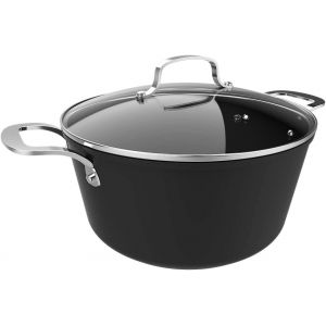 Subzonal-Polka Fantasy 28 Pot Silver, Diam&egrave;tre 28 Cm, Capacit&eacute; 7,1 L, Aluminium Forg&eacute;, Rev&ecirc;tement Antiadh&eacute;sif Whitford Eterna, Sans Pfoa, Adapt&eacute; &Agrave; Tous Les Types De Cuisines, Couvercle - Neuf