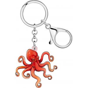 KAL-Acrylique Méduse Porte-Clés Requin Porte-Clés Anneau Pieuvre Crabe Tortue Charms Pour Femme Filles Portefeuille Accessoires Sac À Main - Neuf