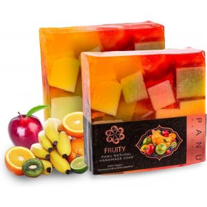 Savon Fruity-Savon Naturel Végétalien Pour Tous Les Types De Peau-Pain De Savon Fait À La Main Pour Le Visage Et Les Cheveux-Savon De Douche Hommes Et Femmes-110 G(Paquet De 1) - Neuf