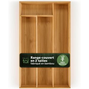 Range Couverts Pour Tiroir Dimensions 27 X 49 Cm - Range Couvert En Bambou Avec 4 Compartiments - Ikea Maximera Standard Fixe - Facile D'entretien Et Robuste Rangement Au Design[Pou8804468] - Neuf