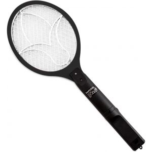 Tapette à mouches électrique - Raquette anti mouche moustique insecte volant - Tue mouche efficace avec décharge électrique - Noir - Neuf
