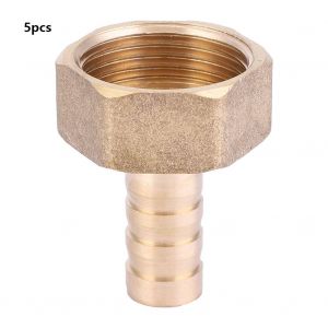 Raccord de tuyau en laiton 5 pieces, embout cannele 12 mm, filetage femelle 1/4"", 1/2"", 3/8"", 3/4"" BSP (3/4"") - Neuf