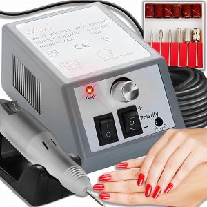 Nsiecd-Ponceuse Pour Ongles Professionnel Manucure &Eacute;l&eacute;ctrique 20000 Rmp Lime &Agrave; Ongles &Eacute;lectrique P&eacute;dicure Machine 6 Forets &Agrave; Ongles 6 Bandes De Pon&ccedil;age Pour Salon Festival Cadeaux Gris - Neuf