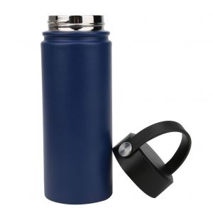 Tasse A Cafe Isotherme Double Couche En Acier Inoxydable 304, Avec Poignee, Bleu Givre, 500 Ml - Neuf