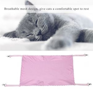 Hjlian Hamac Pour Animaux De Compagnie, Lit Suspendu En Maille Respirante Pour Chat, Lapin, Chien, Balancoire, Couvertures Pour Animaux De Compagnie (Rose, Taille L) - Neuf