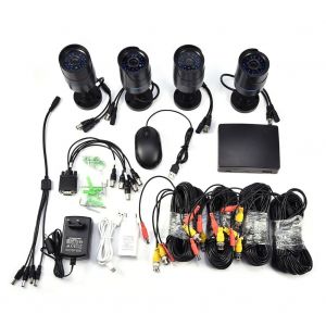 Enregistreur video DVR 4 canaux, systeme de securite, camera de surveillance AHD 1080N, 720p, vision nocturne infrarouge, IP66 - Neuf
