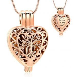 Trahoo-Collier D'urne Funéraire Arbre De Vie Pour Cendres - N?ud Celtique - Bijou De Crémation Pour Cendres - Bijoux À Mémoire De Forme Pour Femmes Et Hommes - Neuf