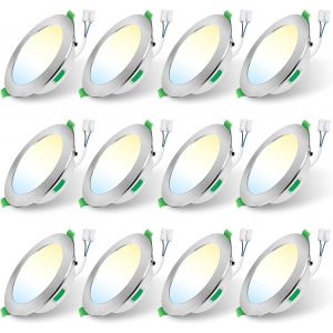 Alusso Lighting Spot Led 12v,3cct 4w 270lm Mini Spot Led Encastrable Pour Sous Armoire, Cuisine, Camping-Car, Caravane, Toit,Lot De 6,Nickel - Neuf